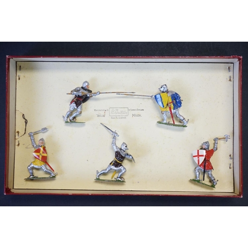 402 - Three boxed Britains Historical Series metal figure sets to include 1664 - Knights of Agincourt (Foo... 