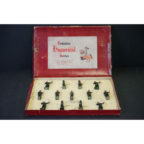 402 - Three boxed Britains Historical Series metal figure sets to include 1664 - Knights of Agincourt (Foo... 