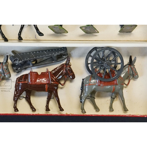 405 - Two boxed Britains metal figure sets to include No. 28 British Soldiers - Mountain Artillery with Mu... 