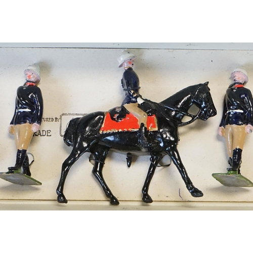 405 - Two boxed Britains metal figure sets to include No. 28 British Soldiers - Mountain Artillery with Mu... 
