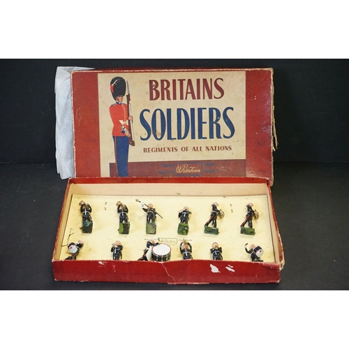 407 - Three boxed Britains ' Regiments Of All Nations ' metal figure sets to include No. 27 Line Infantry ... 