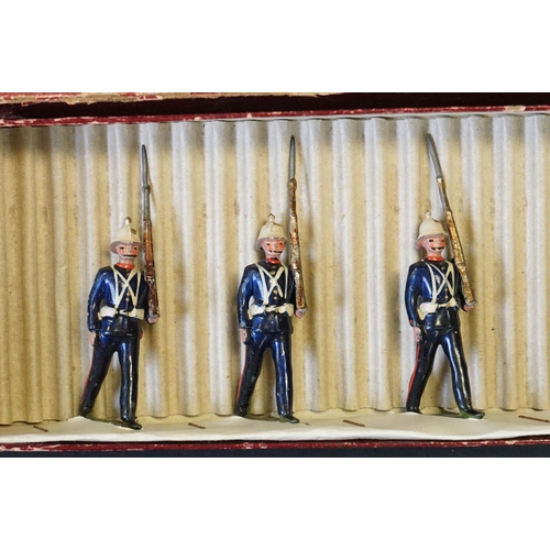 408 - Three boxed Britains metal figure sets to include No. 35 Types of the British Navy - The Royal Marin... 