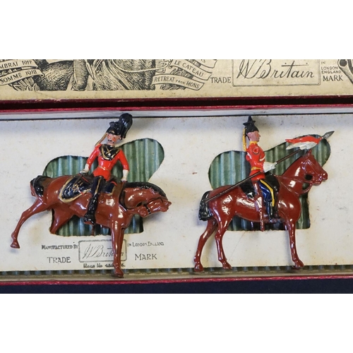 408 - Three boxed Britains metal figure sets to include No. 35 Types of the British Navy - The Royal Marin... 
