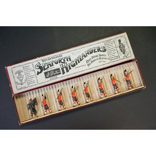 408 - Three boxed Britains metal figure sets to include No. 35 Types of the British Navy - The Royal Marin... 