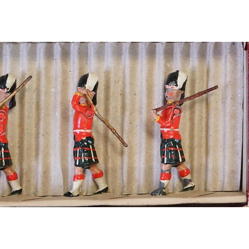 408 - Three boxed Britains metal figure sets to include No. 35 Types of the British Navy - The Royal Marin... 