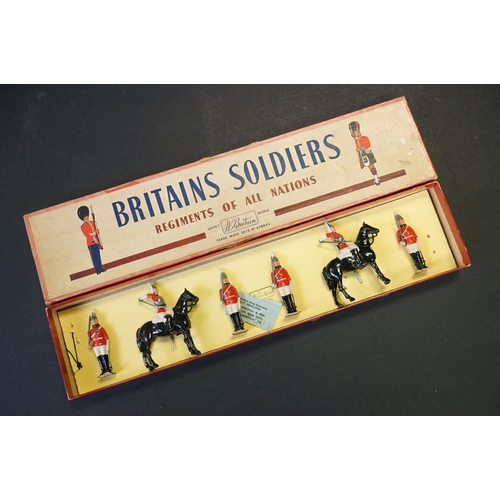 410 - Four boxed Britains ' Regiments Of All Nations ' metal figure sets to include 120 Coldstream Guards ... 