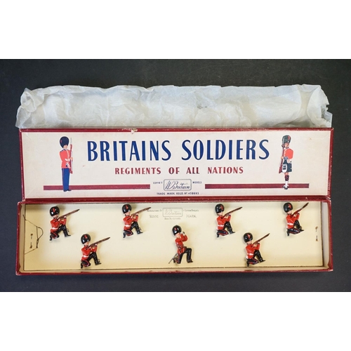 410 - Four boxed Britains ' Regiments Of All Nations ' metal figure sets to include 120 Coldstream Guards ... 