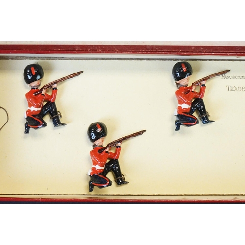 410 - Four boxed Britains ' Regiments Of All Nations ' metal figure sets to include 120 Coldstream Guards ... 