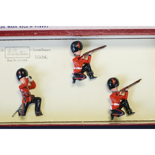 410 - Four boxed Britains ' Regiments Of All Nations ' metal figure sets to include 120 Coldstream Guards ... 