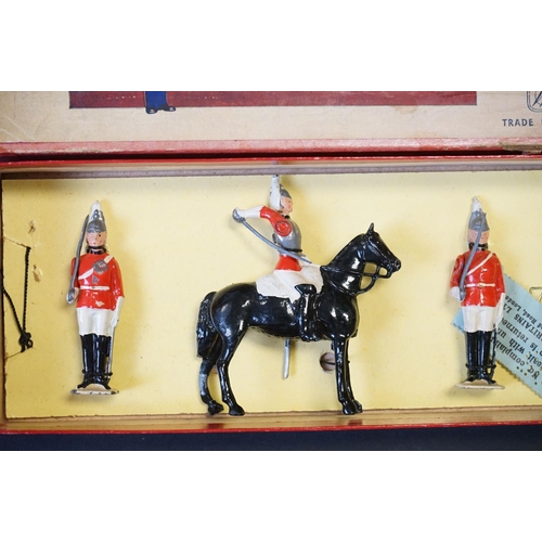 410 - Four boxed Britains ' Regiments Of All Nations ' metal figure sets to include 120 Coldstream Guards ... 