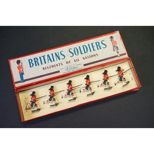 410 - Four boxed Britains ' Regiments Of All Nations ' metal figure sets to include 120 Coldstream Guards ... 