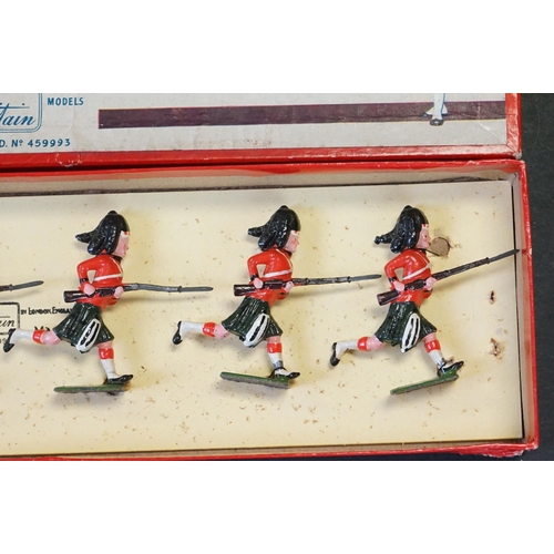 410 - Four boxed Britains ' Regiments Of All Nations ' metal figure sets to include 120 Coldstream Guards ... 