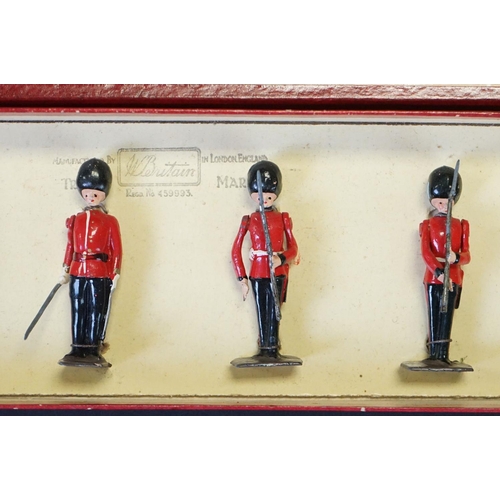 410 - Four boxed Britains ' Regiments Of All Nations ' metal figure sets to include 120 Coldstream Guards ... 