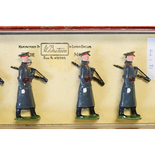 412 - Four boxed Britains ' Regiments Of All Nations ' metal figure sets to include No. 1898 British Infan... 