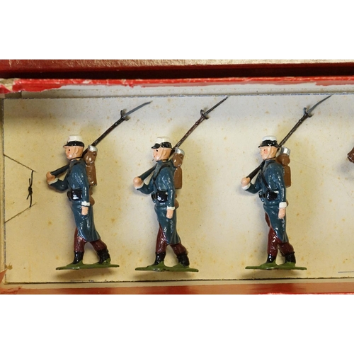 412 - Four boxed Britains ' Regiments Of All Nations ' metal figure sets to include No. 1898 British Infan... 