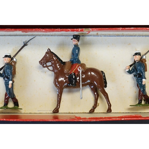 412 - Four boxed Britains ' Regiments Of All Nations ' metal figure sets to include No. 1898 British Infan... 