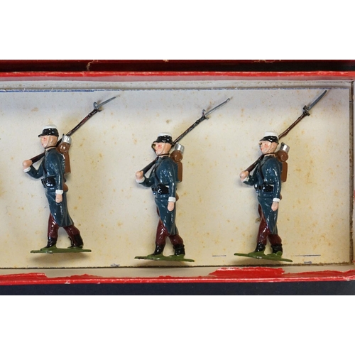 412 - Four boxed Britains ' Regiments Of All Nations ' metal figure sets to include No. 1898 British Infan... 