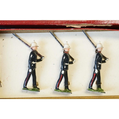 412 - Four boxed Britains ' Regiments Of All Nations ' metal figure sets to include No. 1898 British Infan... 