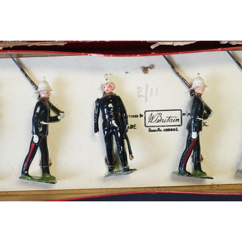 412 - Four boxed Britains ' Regiments Of All Nations ' metal figure sets to include No. 1898 British Infan... 
