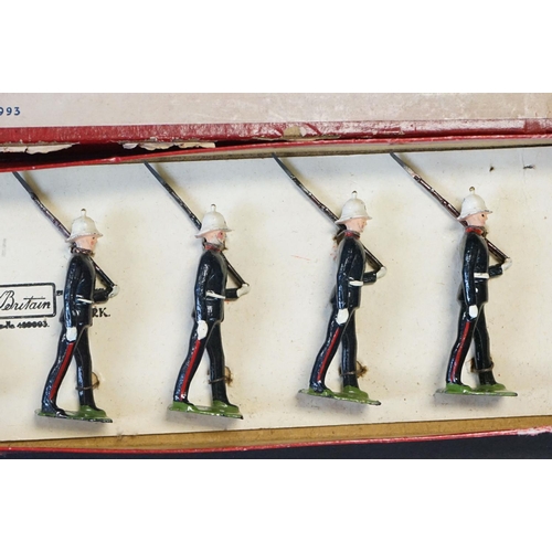 412 - Four boxed Britains ' Regiments Of All Nations ' metal figure sets to include No. 1898 British Infan... 