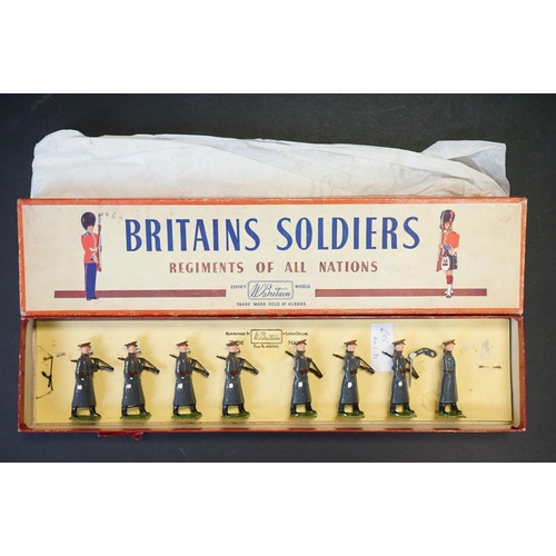 412 - Four boxed Britains ' Regiments Of All Nations ' metal figure sets to include No. 1898 British Infan... 