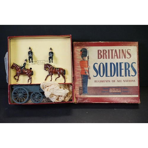 413 - Three boxed Britains ' Regiments Of All Nations ' metal figure sets to include 146 - Royal Army Serv... 
