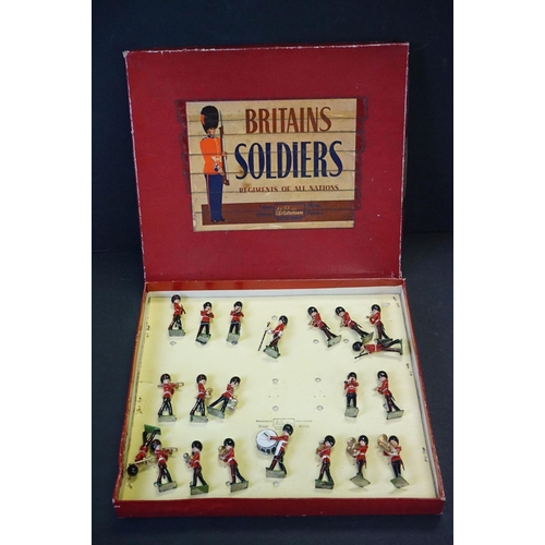 413 - Three boxed Britains ' Regiments Of All Nations ' metal figure sets to include 146 - Royal Army Serv... 