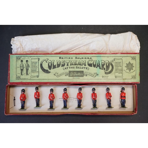 414 - Four boxed Britains ' British Soldiers ' metal figure sets to include No. 119 The Gloucestershire Re... 
