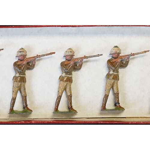 414 - Four boxed Britains ' British Soldiers ' metal figure sets to include No. 119 The Gloucestershire Re... 