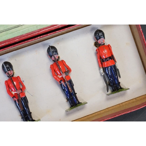 414 - Four boxed Britains ' British Soldiers ' metal figure sets to include No. 119 The Gloucestershire Re... 