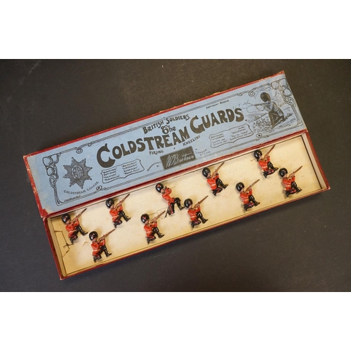 414 - Four boxed Britains ' British Soldiers ' metal figure sets to include No. 119 The Gloucestershire Re... 