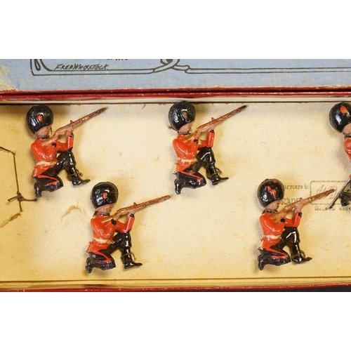 414 - Four boxed Britains ' British Soldiers ' metal figure sets to include No. 119 The Gloucestershire Re... 