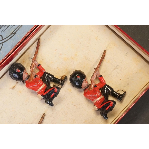 414 - Four boxed Britains ' British Soldiers ' metal figure sets to include No. 119 The Gloucestershire Re... 