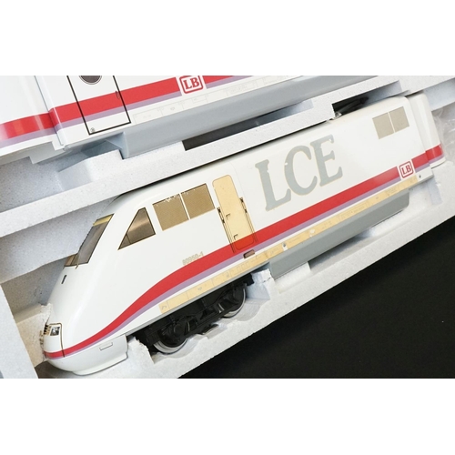 161 - Boxed LGB Lehmann 'The Big Train' G scale 90950 LCE locomotive and coach pack, complete