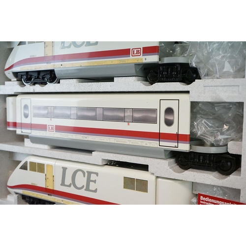 164 - Boxed LGB Lehmann 'The Big Train' G scale 90950 LCE locomotive and coach pack, complete