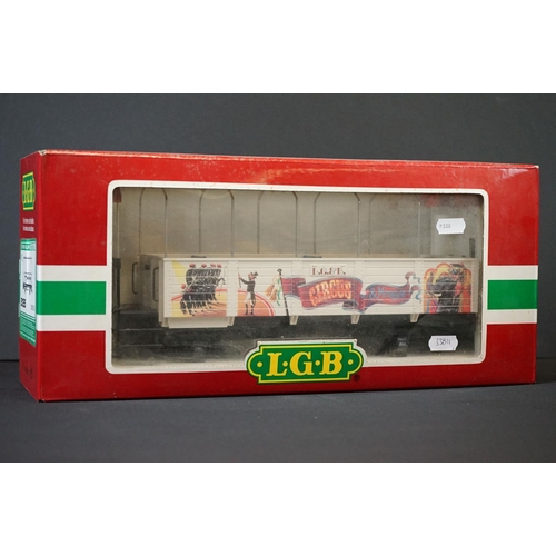 170 - Three boxed LGB Lehmann 'The Big Train' G scale Circus & Menagerie items of rolling stock to include... 