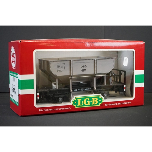 171 - Seven boxed LGB Lehmann The Big Train G scale items of rolling stock to include 46350, 30504, 40140,... 