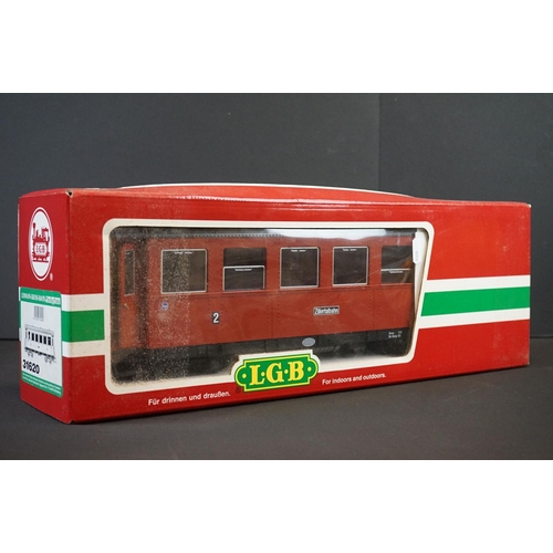 171 - Seven boxed LGB Lehmann The Big Train G scale items of rolling stock to include 46350, 30504, 40140,... 