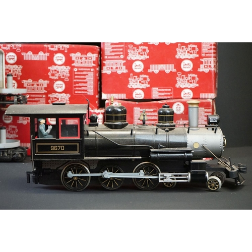 173 - Quantity of G scale model railway to include Bachmann Big Haulers 4-6-0 9670 locomotive, boxed Lehma... 