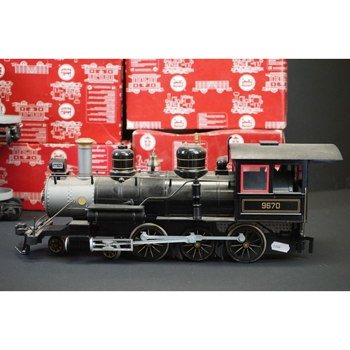 173 - Quantity of G scale model railway to include Bachmann Big Haulers 4-6-0 9670 locomotive, boxed Lehma... 