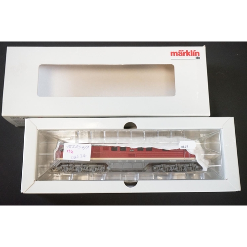 179 - Quantity of Marklin HO gauge model railway to include boxed BR132 Diesel Locomotive of the DR (Digit... 