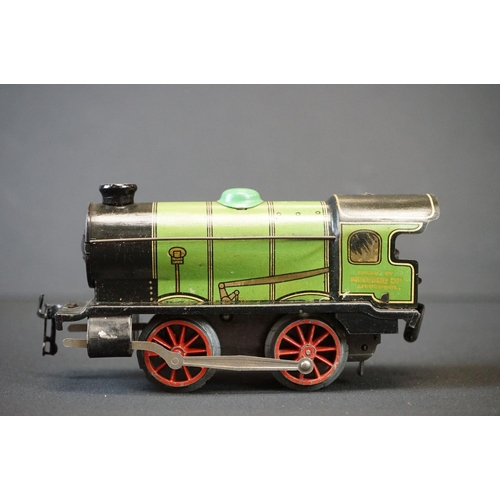 182 - Hornby O gauge GWR 4-4-2 2221 locomotive (a few areas of paint loss but vg overall) plus a boxed Hor... 