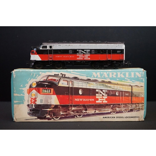 194 - Four boxed Marklin HO gauge locomotives to include 3021, 4062, 3003 & 3062, tatty boxes with tape re... 