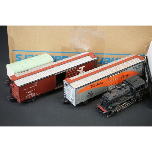 203 - Quantity of HO gauge model railway accessories to include Marklin 0-6-0 locomotive, numerous Marklin... 