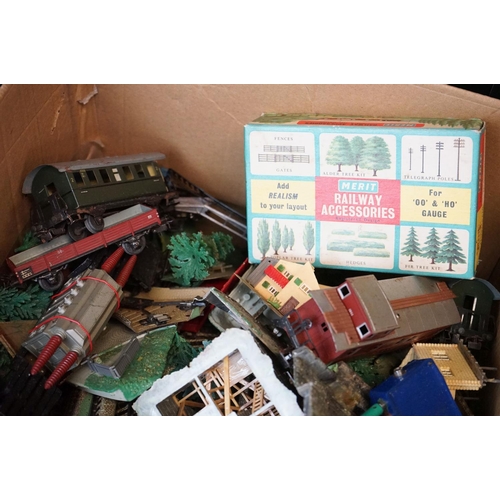 203 - Quantity of HO gauge model railway accessories to include Marklin 0-6-0 locomotive, numerous Marklin... 