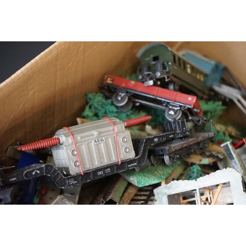 203 - Quantity of HO gauge model railway accessories to include Marklin 0-6-0 locomotive, numerous Marklin... 