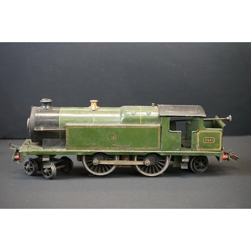 208 - Two Hornby O gauge locomotives to include 4-4-2 GWR 2221 and 0-4-0 Great Western 5500 plus a quantit... 