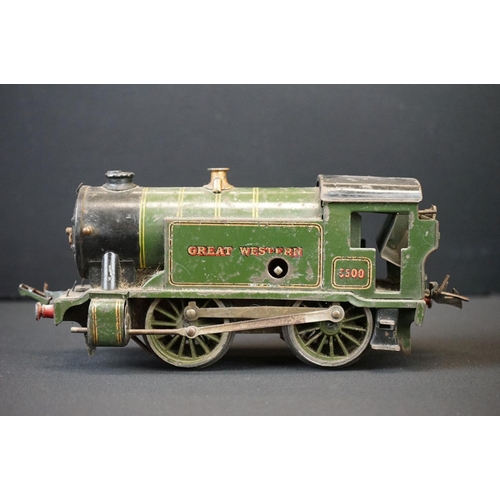 208 - Two Hornby O gauge locomotives to include 4-4-2 GWR 2221 and 0-4-0 Great Western 5500 plus a quantit... 