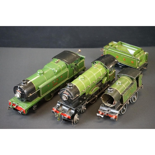 210 - Three Hornby O gauge locomotives to include Yorkshire 4-4-0 LNER with tender, LNER 4-4-2 and Souther... 