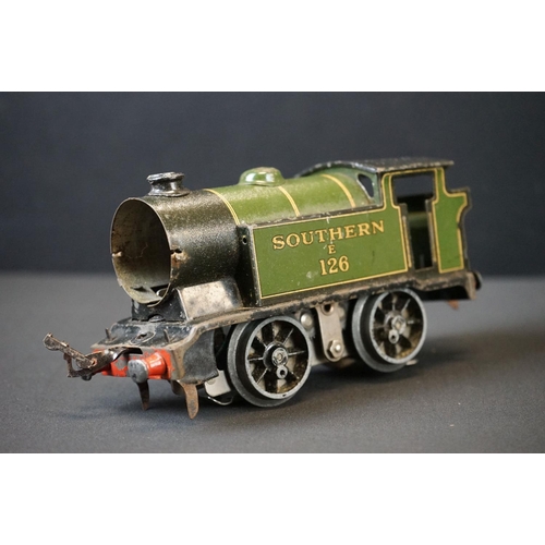 210 - Three Hornby O gauge locomotives to include Yorkshire 4-4-0 LNER with tender, LNER 4-4-2 and Souther... 